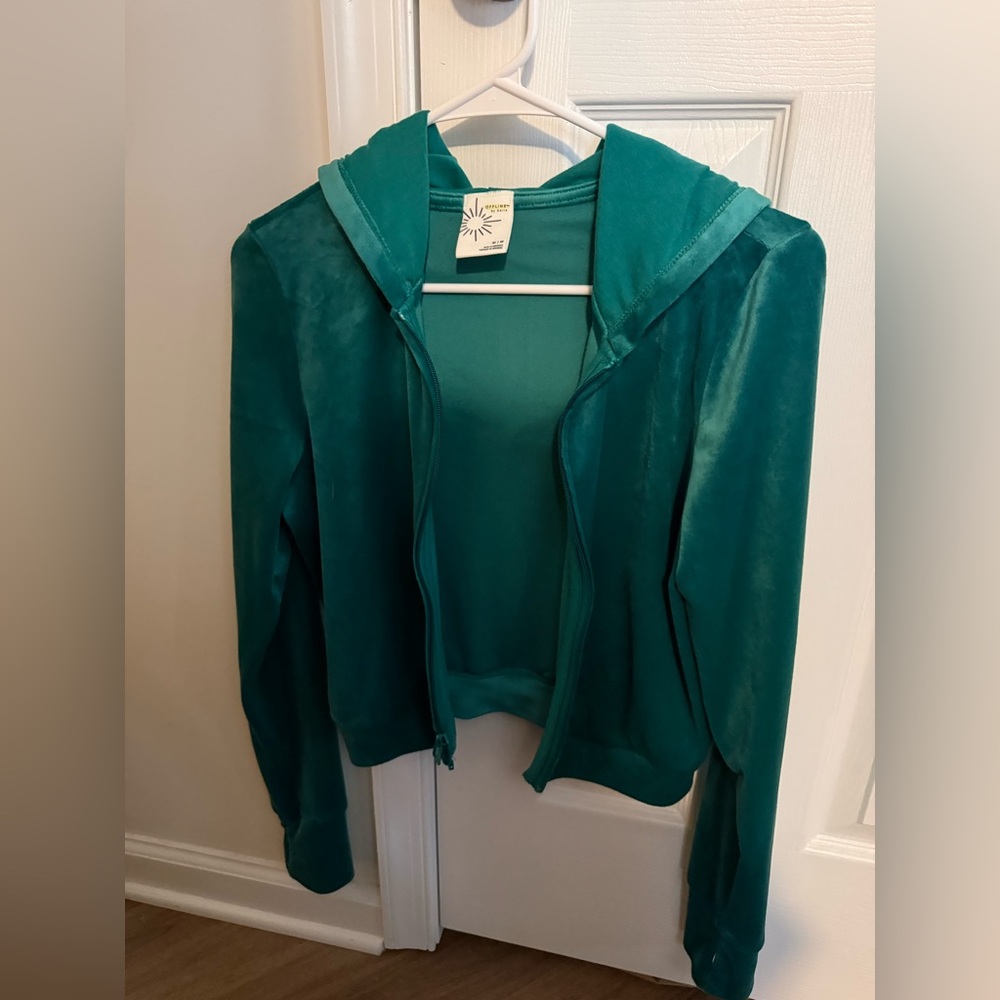 Aerie Velour Zip-Up Hoodie - Picture 5 of 5